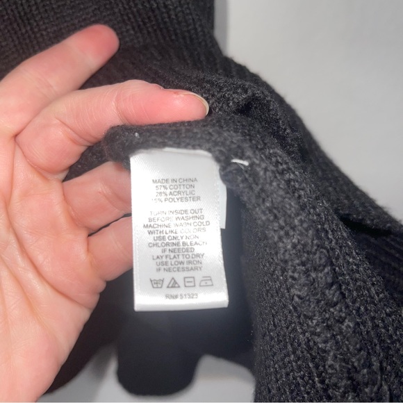 1. State Cold-Shoulder Cuffed Turtleneck Sweater long sleeve black size medium - Picture 7 of 11